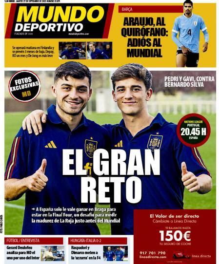 Portada de Mundo Deportivo del martes 27 de septiembre de 2022