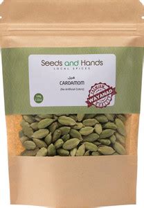Seeds And Hands Wayanad 7Mm+ Green Cardamom/Elaichi Whole Pack Of 5 X ...