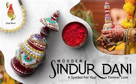Buy Craft Hand® Handmade Wooden Round Meena Work Sindur Dani ...
