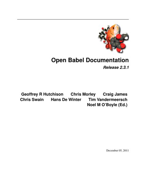 Image result for Open Babel GUI