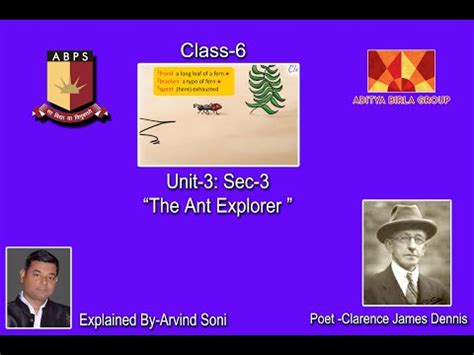 Explanation: The Ant Explorer Video Lecture - New Pathways Class 6 ...