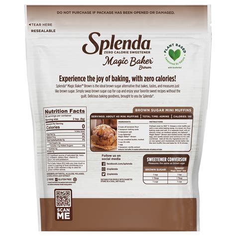 Splenda Magic Baker Brown, 16 oz Pouch | Zero Calorie Brown Sugar ...