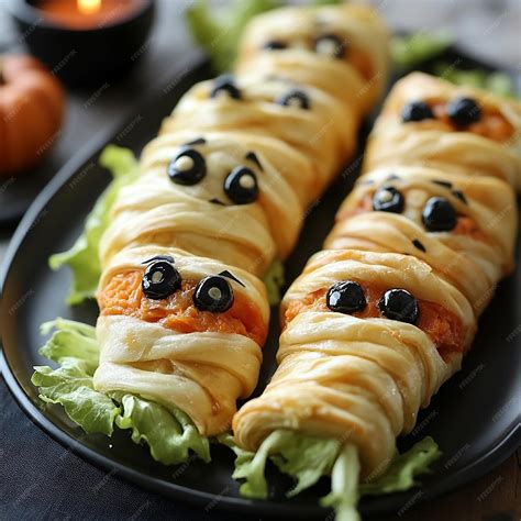 Halloween Foods Decorations and Costumes Display | Premium AI-generated ...