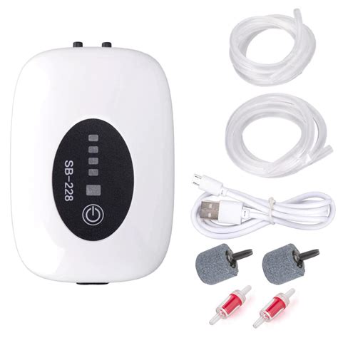 Jainsons Pet Product Aquarium Sobo AC/DC Air Pump Rechargeable Air Pump ...