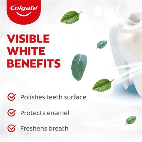 Buy COLGATE VISIBLE WHITE TEETH WHITENING TOOTHPASTE - 100G X 4 - 400G ...