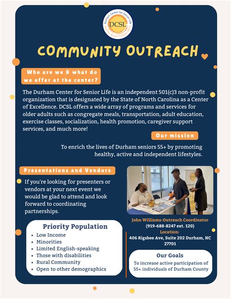 Community Outreach – Durham Center for Senior Life | Nonprofit Organization