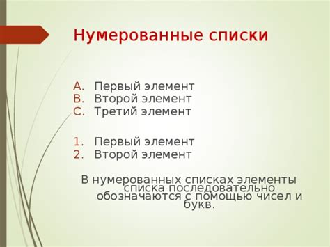 Маркированные и нумерованные списки - информатика, презентации