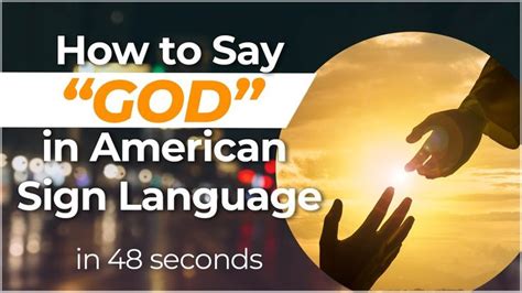 Image result for Sign Language God
