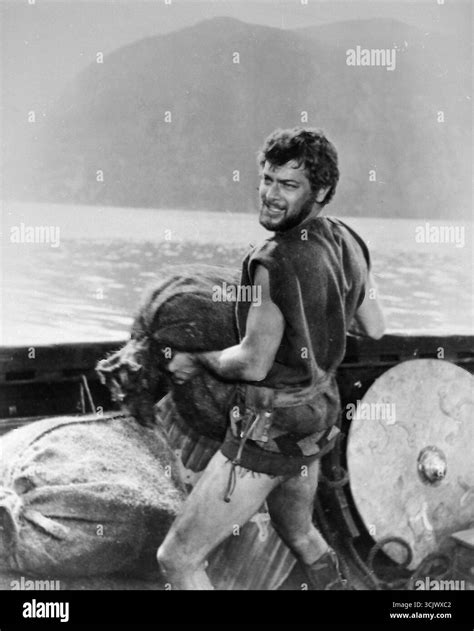 American actor Tony Curtis in the movie The Vikings, USA 1958 Stock ...
