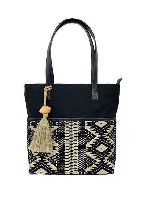 Get Black Woven Aztec Printed Handbag at ₹ 999 | LBB Shop