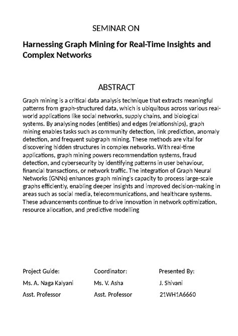 Seminor graph - Seminoa - SEMINAR ON Harnessing Graph Mining for Real ...