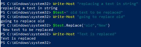 PowerShell Replace String 的图像结果