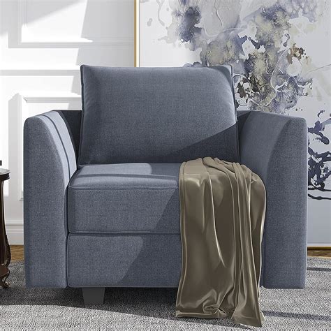 Torque - Ethan 1 Seater Fabric Sofa for Living Room, Bedroom, Office ...