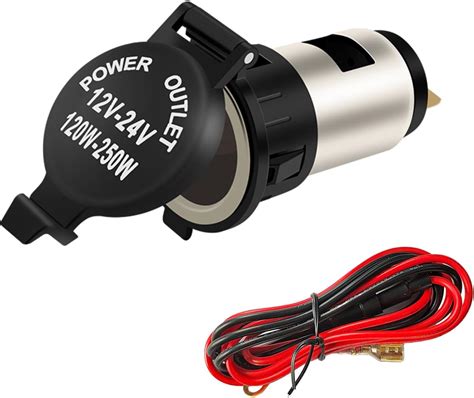 Amazon.com: Ohleats 1PCS Car Cigarette Lighter Socket, 12V Waterproof ...