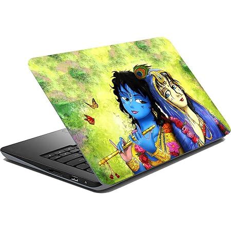wallpics Loard Radhe Krishna Laptop Skin Fully Waterproof Vinyl Sticker ...