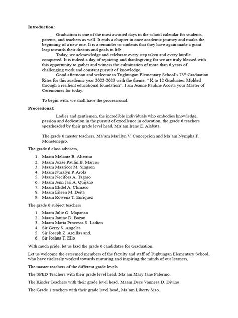 Graduation Script for Emcee Sample 的图像结果