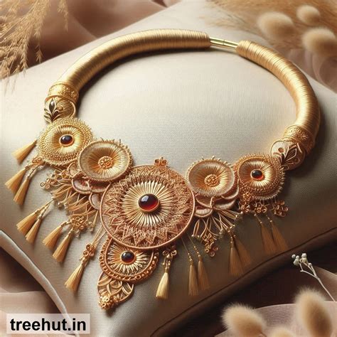 Thread Necklace, Gold Necklace Design Ideas, Gold Jewelry Design Ideas