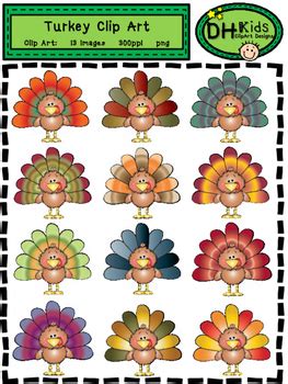 Turkey Clip Art - Thanksgiving Clip Art - Farm Art - Personal and ...