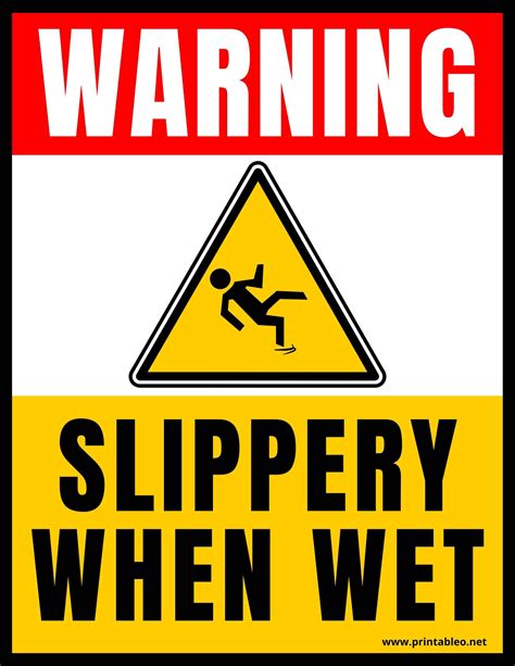 46+Slippery When Wet Signs | Download FREE Printable PDFs