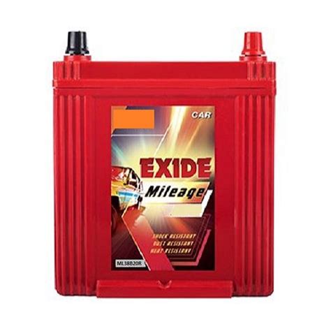 Exide Mileage ML38B20L Car Battery - 4 Wheeler Batteries - Battery Wala