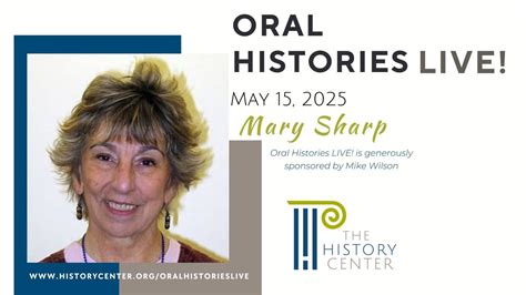 Oral Histories LIVE! Featuring Mary Sharp, 800 2nd Avenue SE, Cedar ...