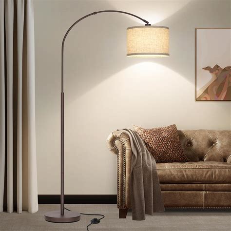Living Room Design With Arc Lamp
