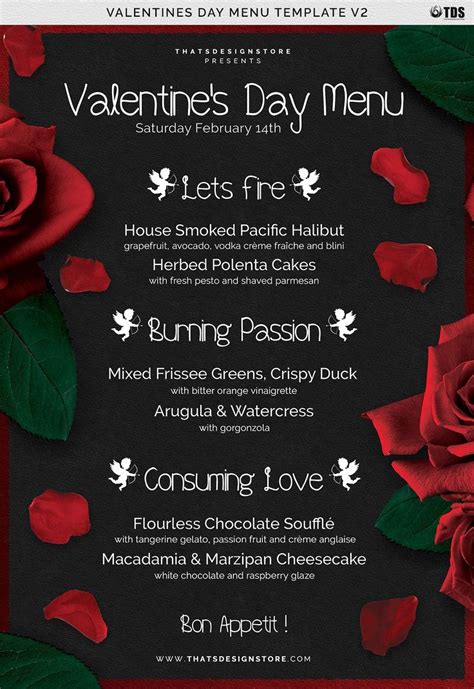 valentines menu