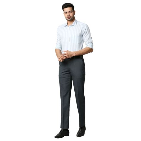 Park Avenue Men Blue Slim Fit Stripe Formal Shirt – MyRaymond