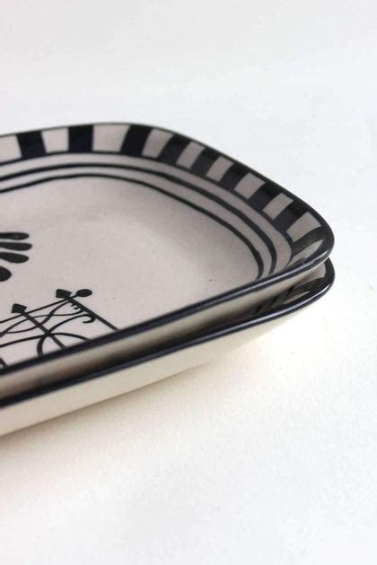 Buy Mombaye City Hand Painted Black And White Ceramic Nut Tray Online ...