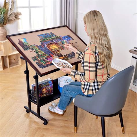 Becko Adjustable Jigsaw Puzzle Table with Cover Mat Australia | Ubuy