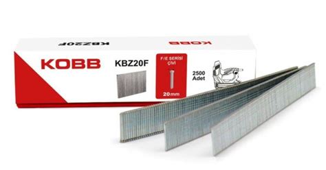 KOBB KBZ20F 20mm 2500 Adet F/E/J/8 Serisi Ağır Hizmet Tipi Kesik Başlı ...