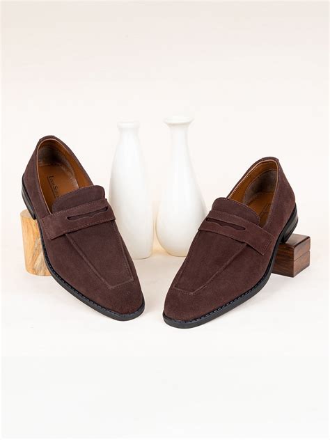 Brunette Brown Italian Suede Leather Moccasin Shoes