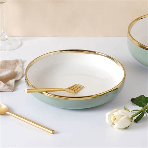 VERA Green Deep Plate Online - Premium Pasta Plate | Nestasia