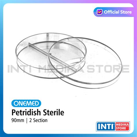 Jual ONEMED - Petridish Plastik Steril 90mm 1 / 2 / 3 Section Cawan Isi ...