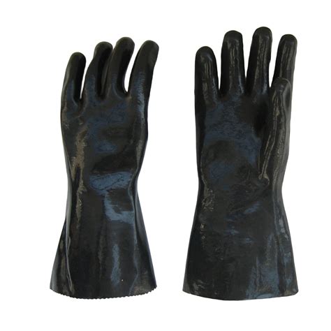 Black Neoprene Smooth Finish Industrial Glove - Neoprene Chemical Glove ...