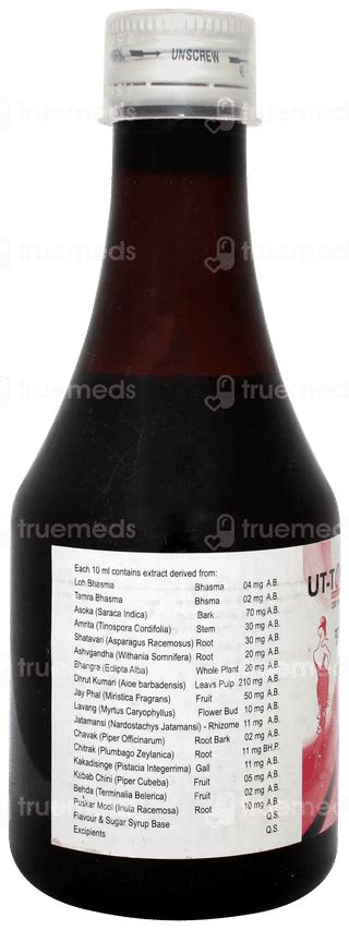 Ut Tone Syrup 200 Ml - Uses, Side Effects, Dosage, Price | Truemeds
