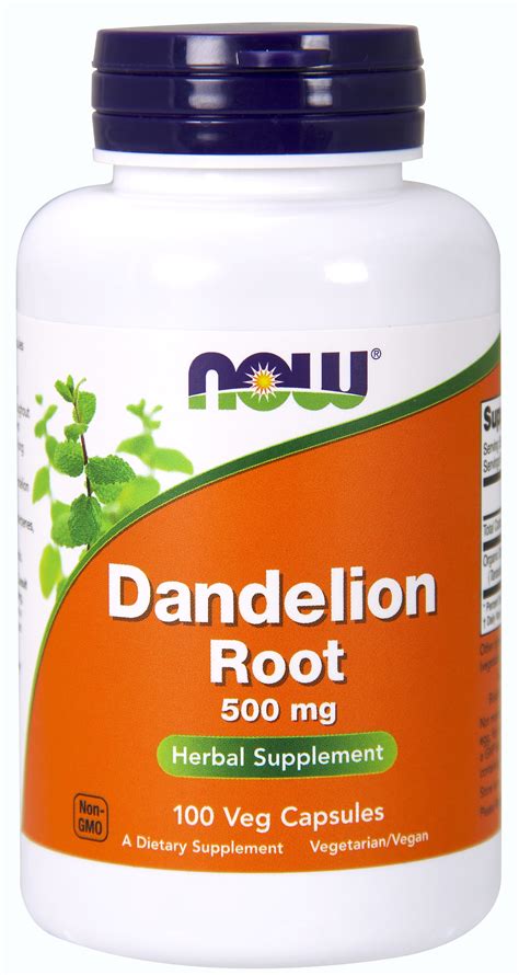 NOW Supplements, Dandelion Root (Taraxacum officinale) 500 mg, Herbal ...
