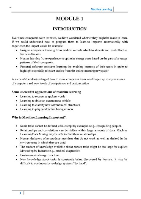 ML UNIT-1 - ..Notes - Machine Learning MODULE 1 INTRODUCTION Ever since ...