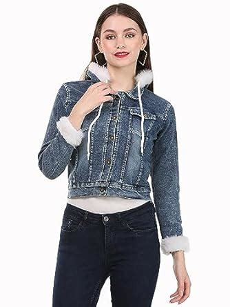 Buy Swadeshi Bazar Denim Hood Jacket For Women (M) at Amazon.in