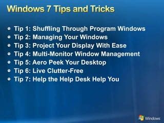Windows 7 Tips 的图像结果