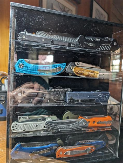 Amazon.com: WLSANX Knife Display Stand Pocket Knife Organizer Desktop ...