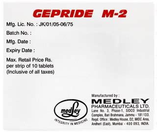 Gepride M 2 Tablet Pr 10 - Uses, Side Effects, Dosage, Price | Truemeds