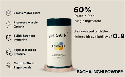 Get Sain Inchi Seeds Vegan Protein Powder for Men and Women 12g Protein ...