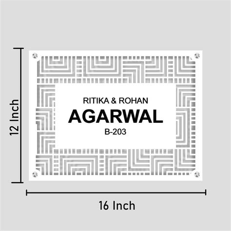 Buy Metal Name Plate for Home Steel Nameplate | Nutcase