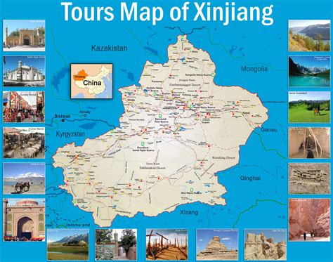 Xinjiang Map Xinjiang Tourist Map Xinjiang Province Map Map Of