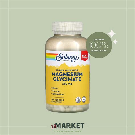 Jual Solaray High absorption Magnesium Glycinate 350mg | Shopee Indonesia