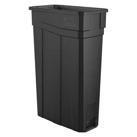 Suncast Commercial 23 gal. Polymer Rectangular Trash Can, Black ...