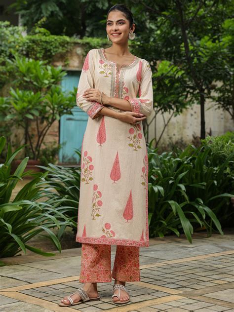 Browse Exclusive Cotton Kurta Sets Online | Jaipur Morni