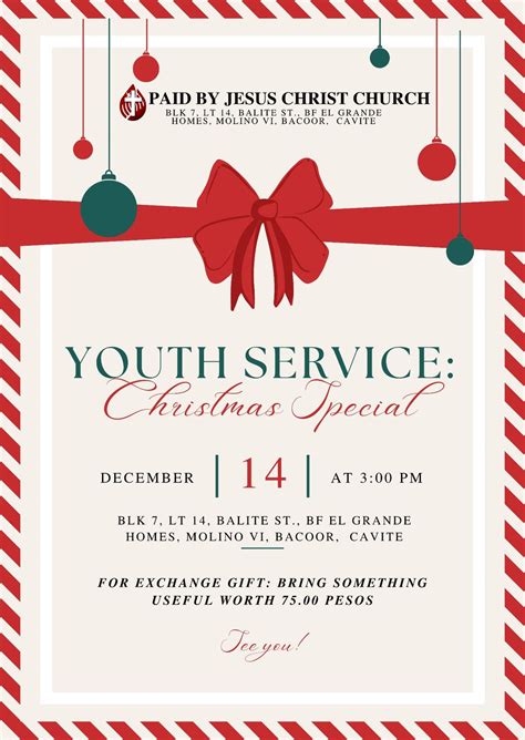 PJCC Youth Service: Christmas Special, Paid by Jesus Christ Church ...