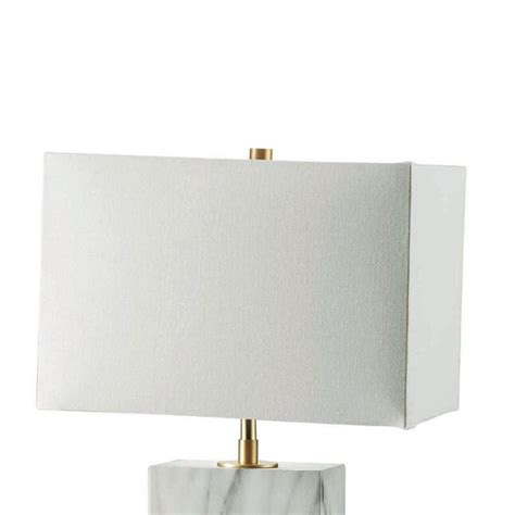 Benzara 20-in White, Gold LED Table Lamp with Fabric Shade at Lowes.com